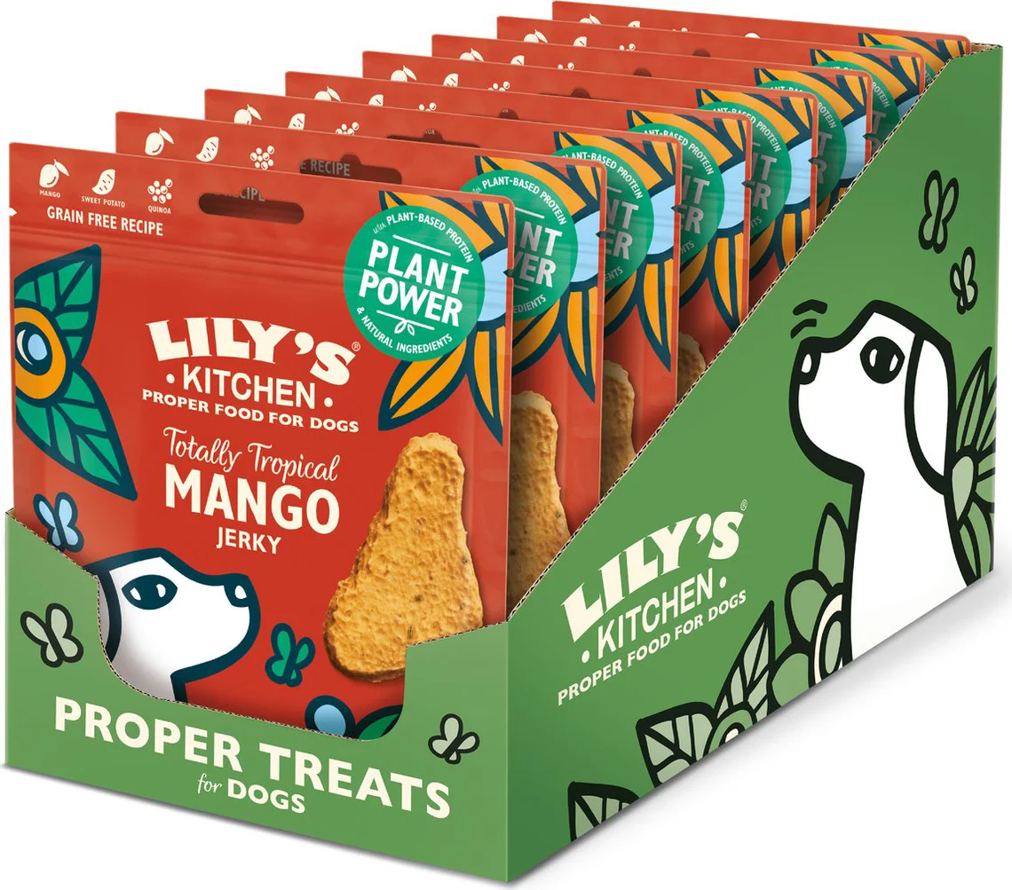 8x Lily's Kitchen Hondensnack Jerky Mango 70 gr