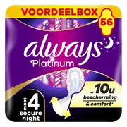 Always Maandverband Platinum Secure Night 56 stuks