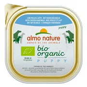 18x Almo Nature Bio Organic Hondenvoer Nat Puppy Kip en Melk 300 gr