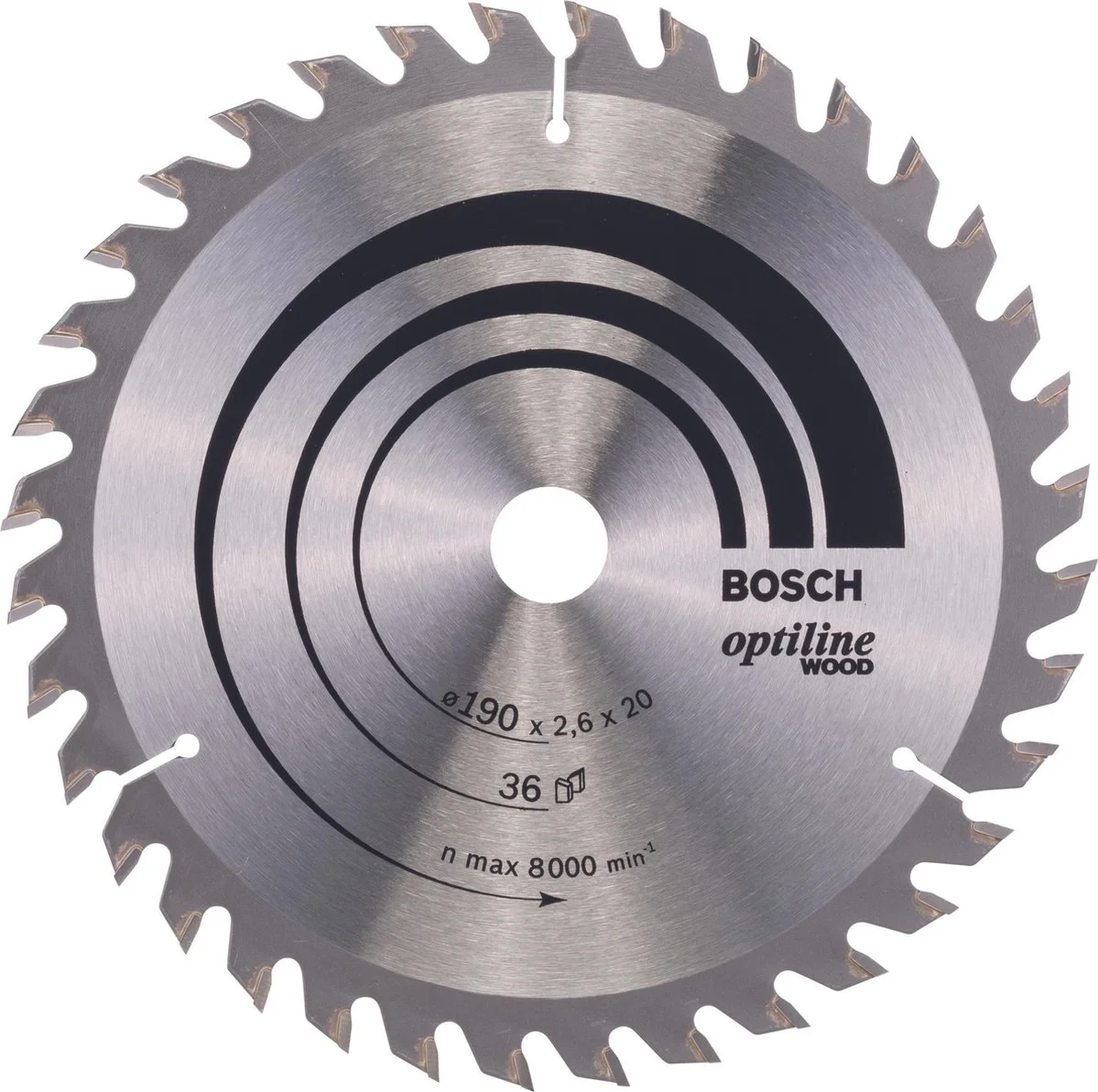 Bosch Professional Cirkelzaagblad PRO Wood | Ø 190 x 2,6 x 20mm 36T - 2608640613