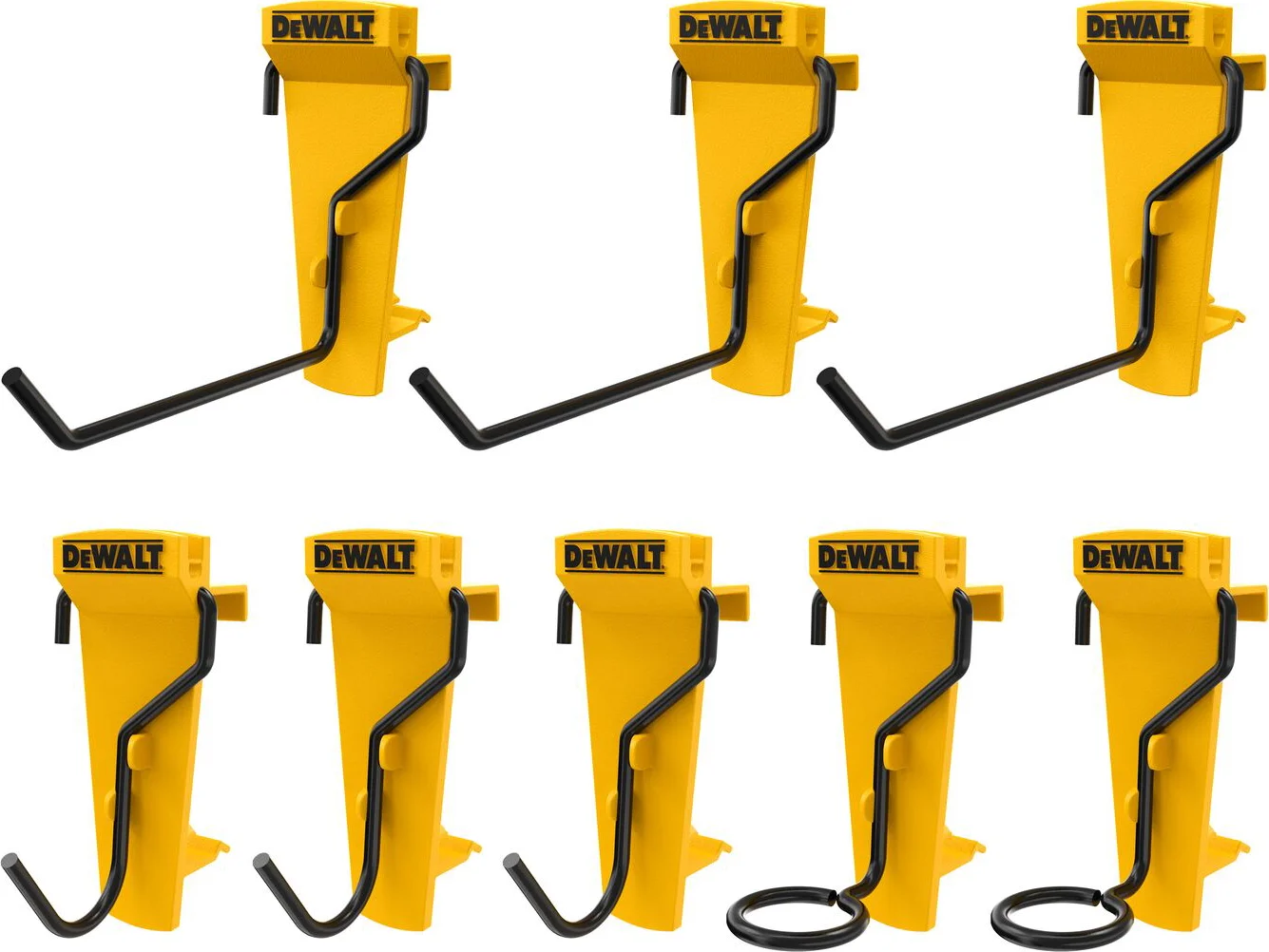 DeWALT DWST82816-0 ToughSystem 2.0 DXL 8-delige set haken voor handgereedschap