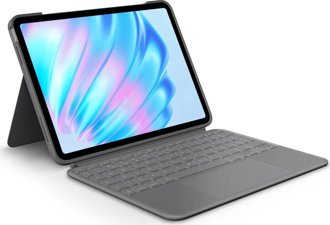 Logitech Combo Touch Apple iPad Air 11" (2026/2025/2024) Toetsenbord Hoes QWERTY Grijs