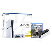 PlayStation 5 Slim Disc Edition + FC 27 + Extra Controller Wit + Oplaadstation