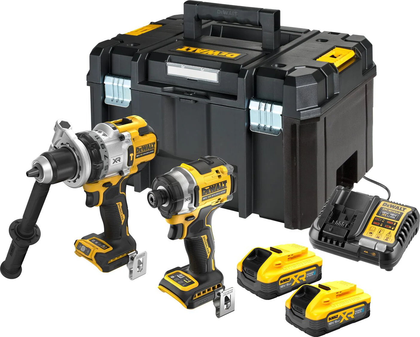 DeWALT DCK2200H2T Accu combiset 2-delig (DCD1007 + DCF860) 18V XR POWERSTACK 5.0Ah in TSTAK