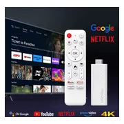Streaming Box Android TV 4K UHD | Google TV HDMI Stick | Chromecast Ingebouwd | Google Stemassistent Compatibel | Dolby Atmos | Stickformaat | Zwart