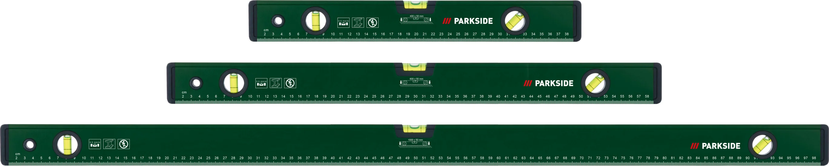 PARKSIDE Set waterpassen 3-delig