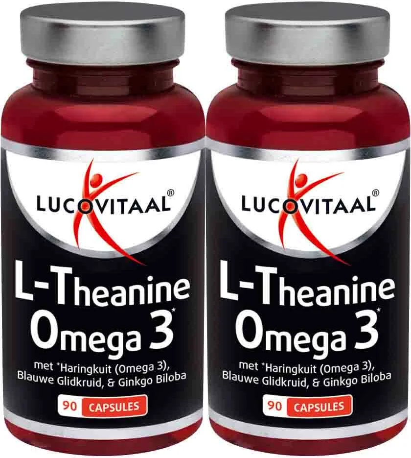 2x Lucovitaal L-theanine Omega 3 90 capsules