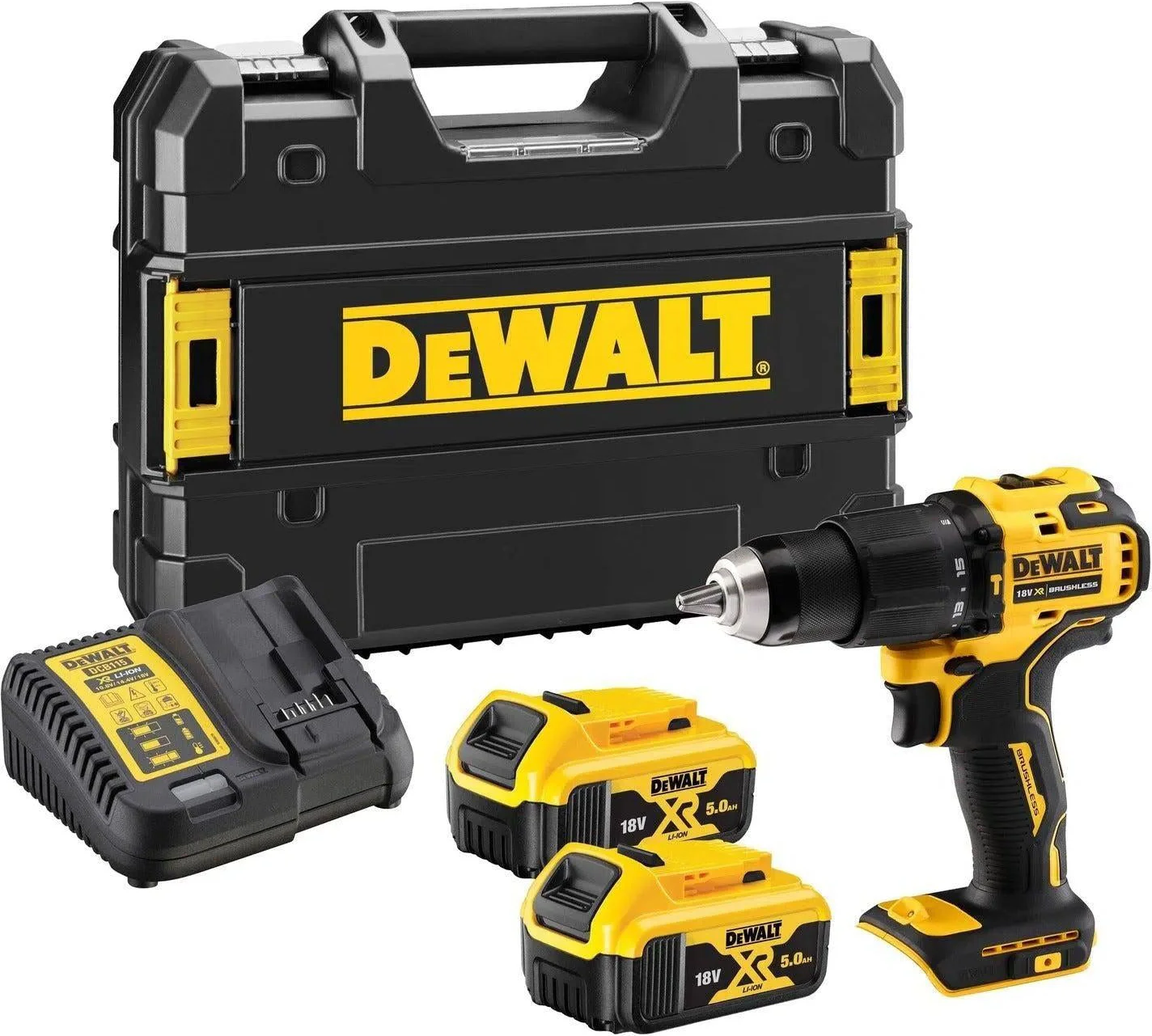 DeWALT DCD709P2T Compacte accu klop-/schroefboormachine 18V XR 5.0Ah in TSTAK