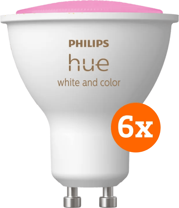 Philips Hue White and Color GU10 6-pack