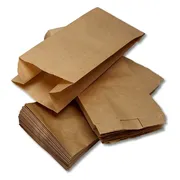 Prigta - Papieren zakjes - met zijvouw - 1 pond - 100 stuks - bruin - 13x8x26cm / fruitzakken