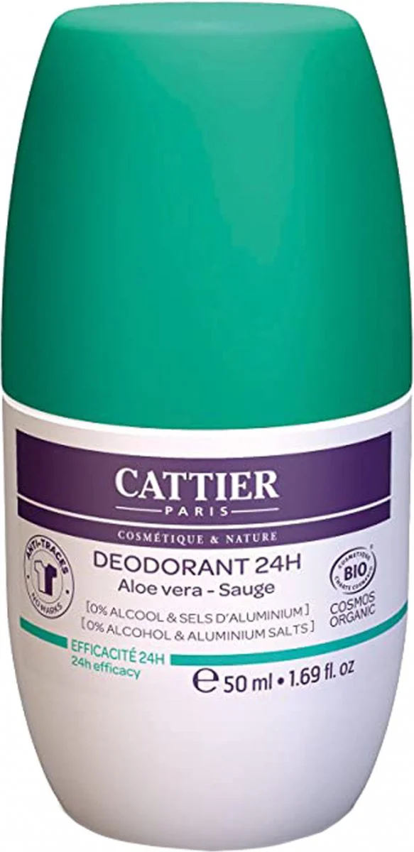 Cattier Deodorant 24H Aloë Vera 0% Alcohol 50ML