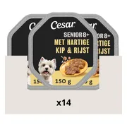 14x Cesar Senior in Gelei Kuipje Kip en Rijst 150 gr