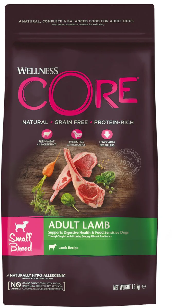 Wellness Core Dry Dog Small Breed Lamb 1,5 kg