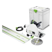 Festool TS 75 EBQ-Plus-FS Invalcirkelzaag in Systainer met FS 1400/2 Geleiderail - 576115