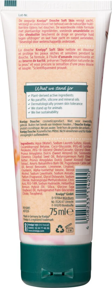 3x Kneipp Mini Douche Soft Skin 75 ml