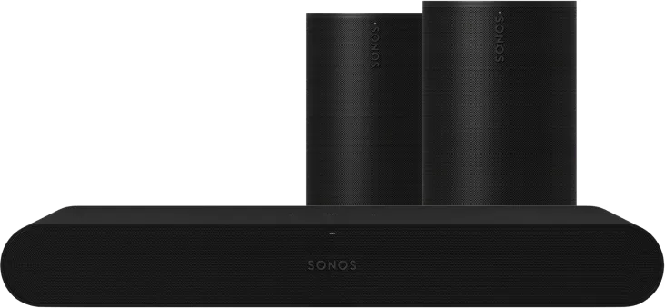 Sonos Ray Zwart + Era 100 SL Duopack Zwart