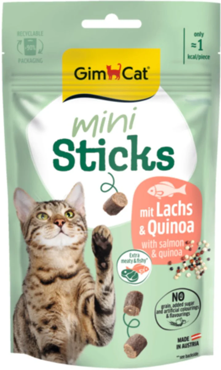 GimCat Mini Sticks Kattensnack Zalm & Quinoa 50 gr
