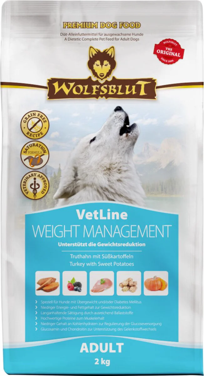4x Wolfsblut VetLine Weight Management 2 kg