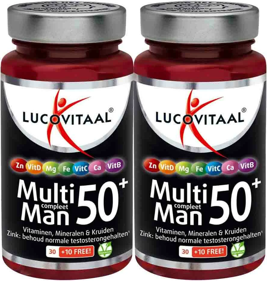 2x Lucovitaal Multi Man Compleet 50+ Met Ginkgo Biloba 40 capsules