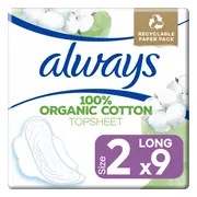 Always Maandverband Bio Cotton Protection Ultra Long met Vleugels 9 stuks