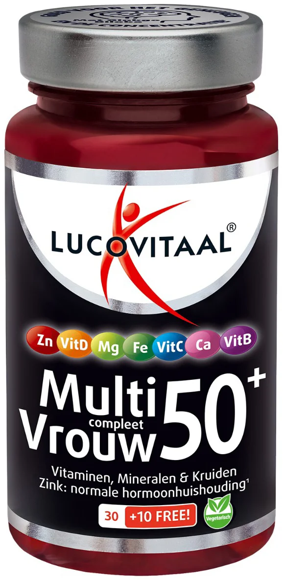 Lucovitaal Multi Vrouw Compleet 50+ met Ginkgo Biloba 40 tabletten