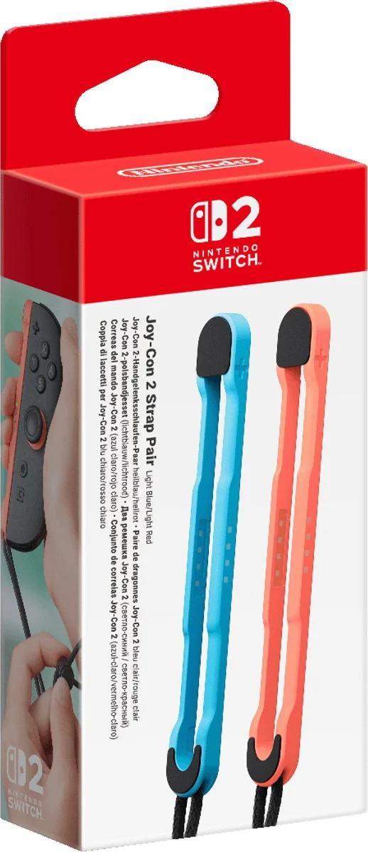 Nintendo Switch 2 Joy-Con Polsbandjes Set Blauw/Rood