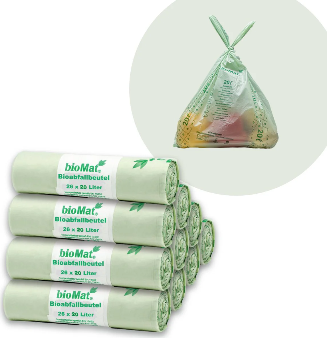 Biomat Composteerbare Afvalzakken 20L 26ST