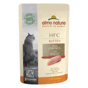 48x Almo Nature HFC Complete Kattenvoer Nat Kitten Kip 55 gr