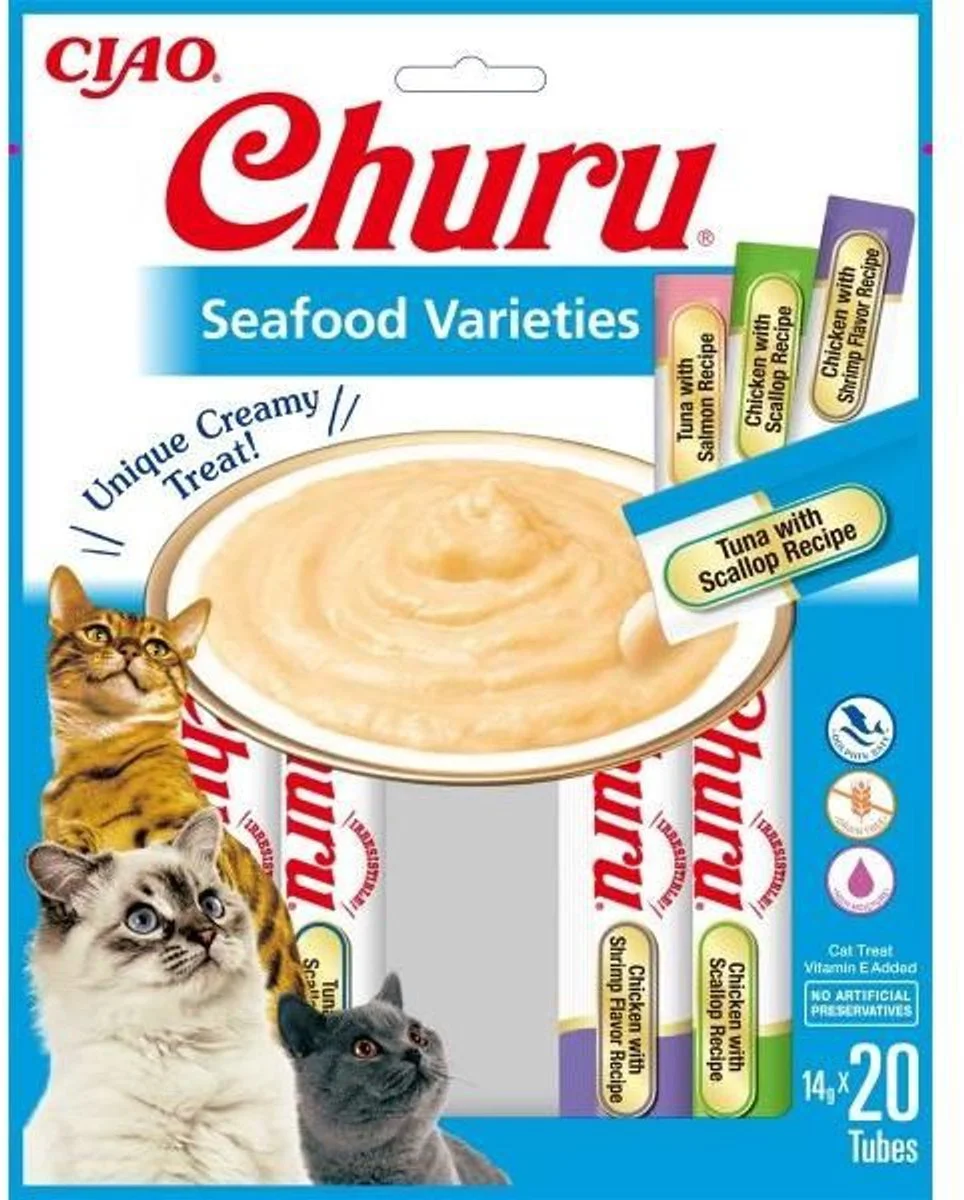 Ciao Churu Kat Vis & Schaaldieren 20 stuks 280 gr