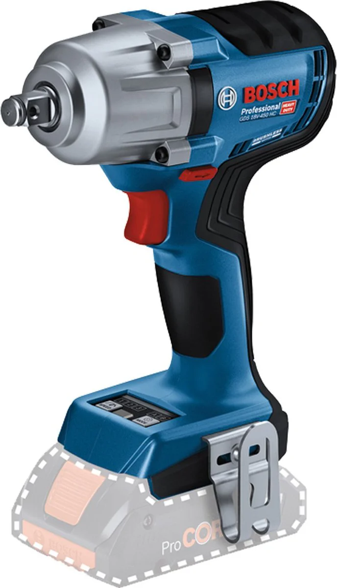 Bosch Professional GDS 18V-450 HC Accu slagmoersleutel 450Nm 1/2" frictiering 18V Basic Body - 06019K4000