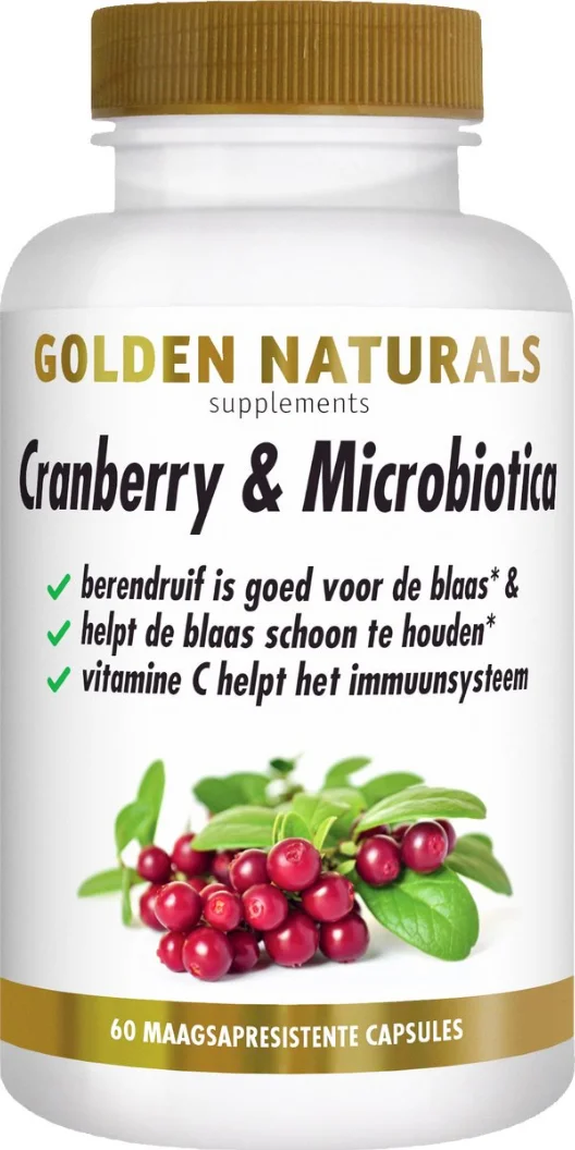 Golden Naturals Cranberry & Microbiotica 60 vegacapsules