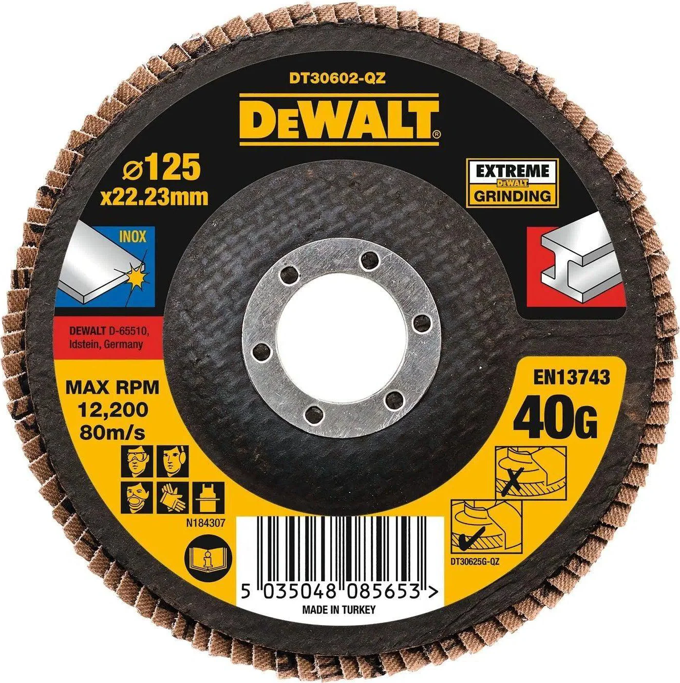 DeWALT DT30602 Lamellenschijf EXTREME 125mm K40