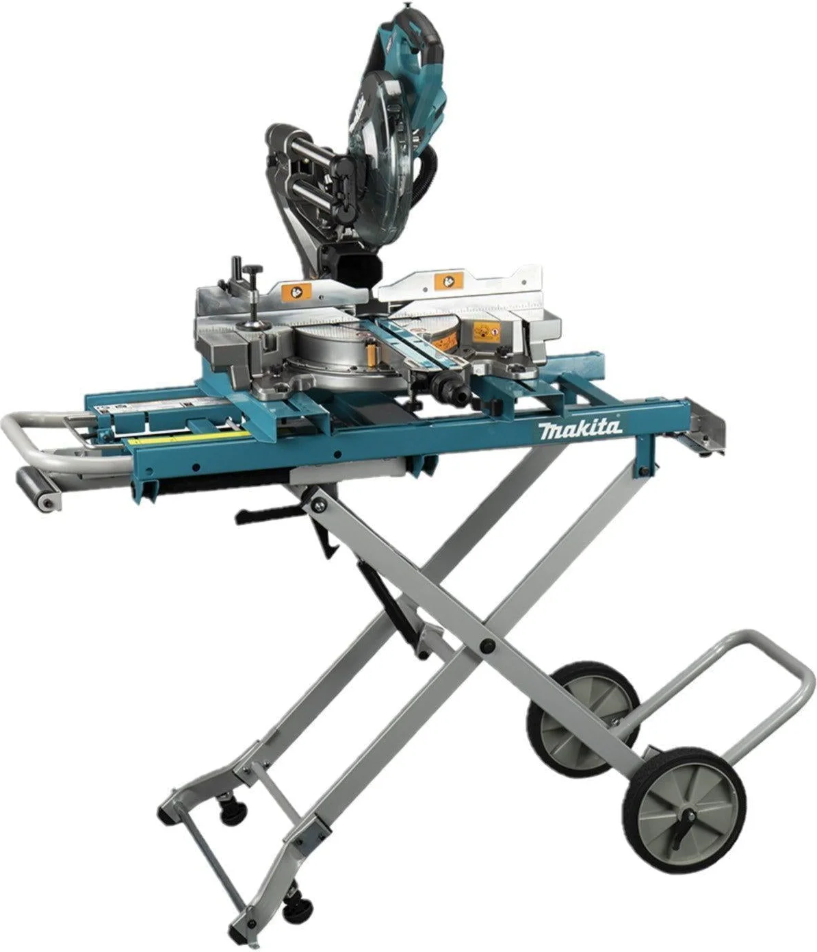 Makita LS002GZNL1 Accu Radiaal Afkortzaag 216mm AWS XGT 40V Max Basic Body + DEAWST05 Onderstel
