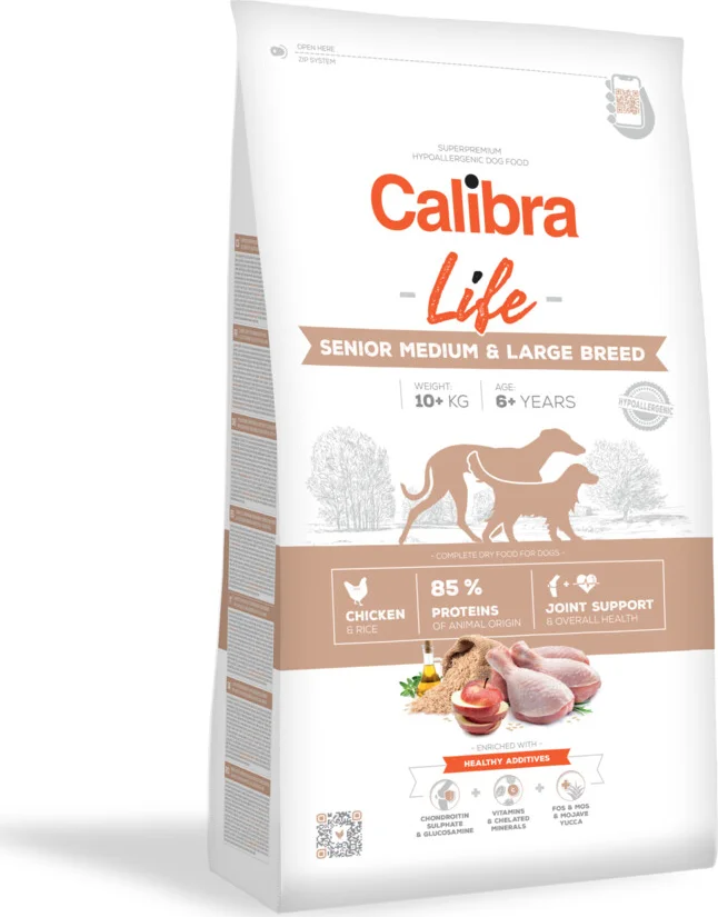 Calibra Life Senior Medium & Large Hondenvoer Kip 2,5 kg