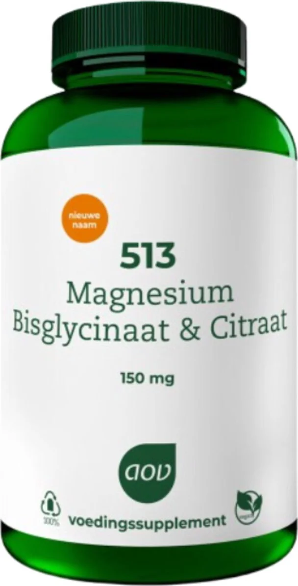 2x AOV 513 Magnesium Bisglycinaat & Citraat 180 tabletten