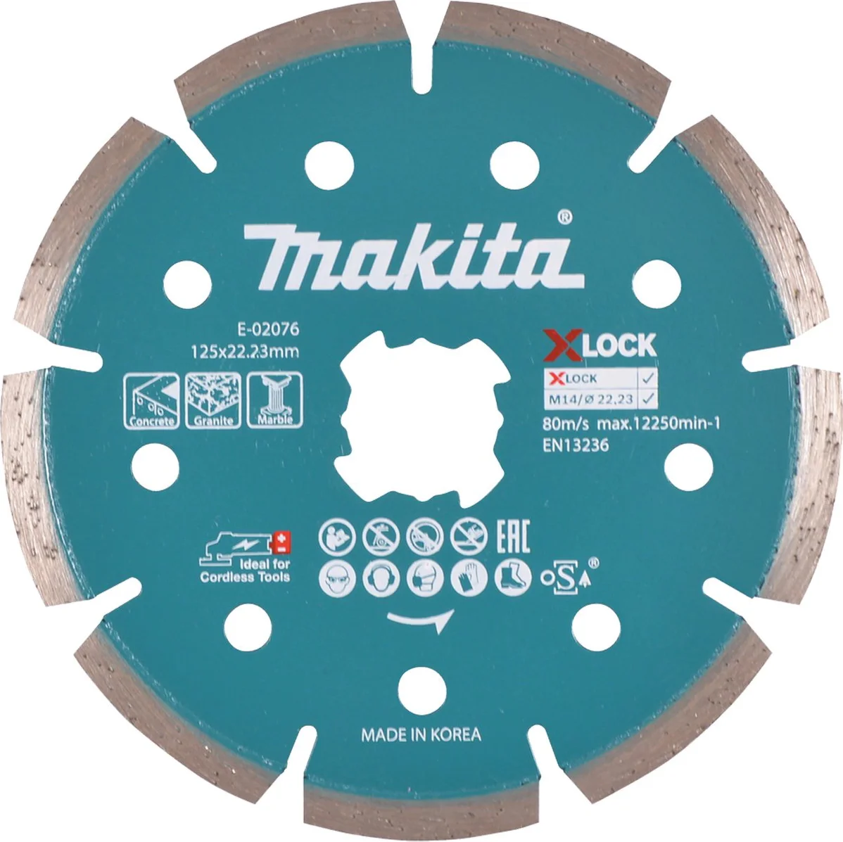 Makita E-02076 Diamantschijf X-LOCK | 125 x 22,23 mm