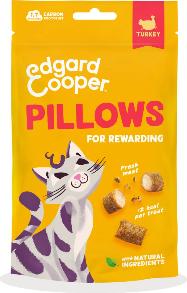 Edgard & Cooper Adult Pillows Kattensnack Kalkoen 60 gr