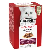 8x Gourmet Mon Petit Kattenvoer Nat Duo Vlees 6 x 50 gr