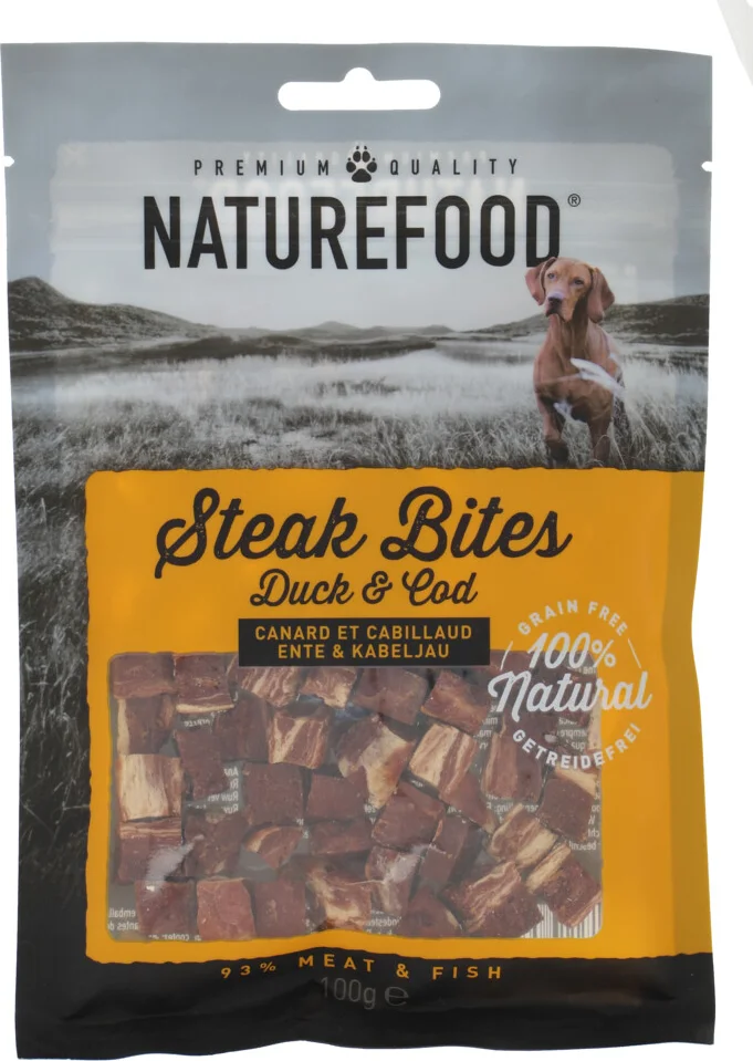 Rosewood Naturefood Steak Bites Eend & Koolvis 100 gr