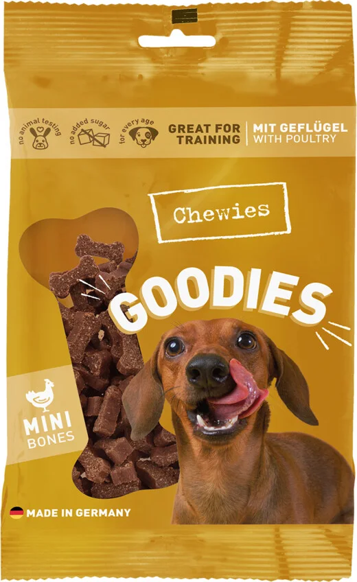12x Chewies Goodies Hondensnacks Mini Gevogelte 125 gr