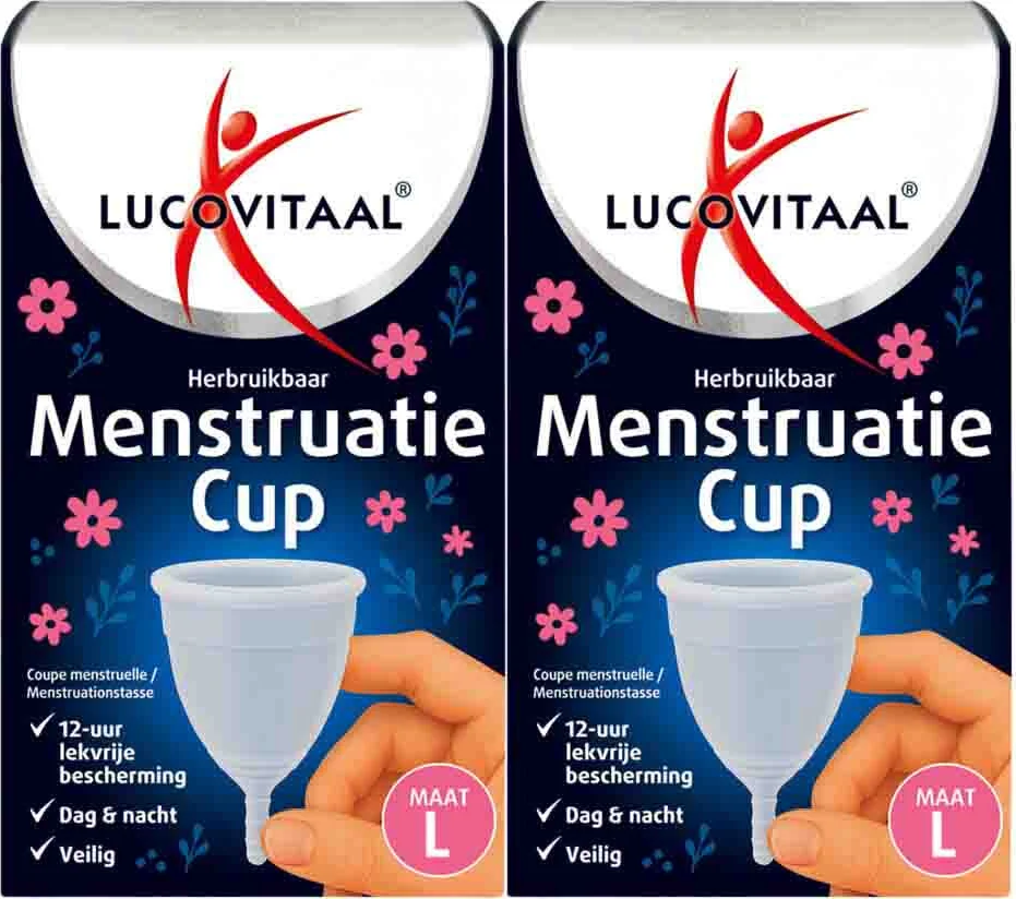 2x Lucovitaal Menstruatie Cup Maat L