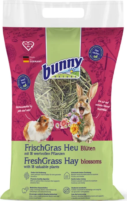Bunny Nature Knaagdiervoer Vers Gras Hooi Bloesem 500 gr