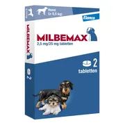 Milbemax Ontworming Tabletten Hond 0,5 - 10 kg 2 tabletten