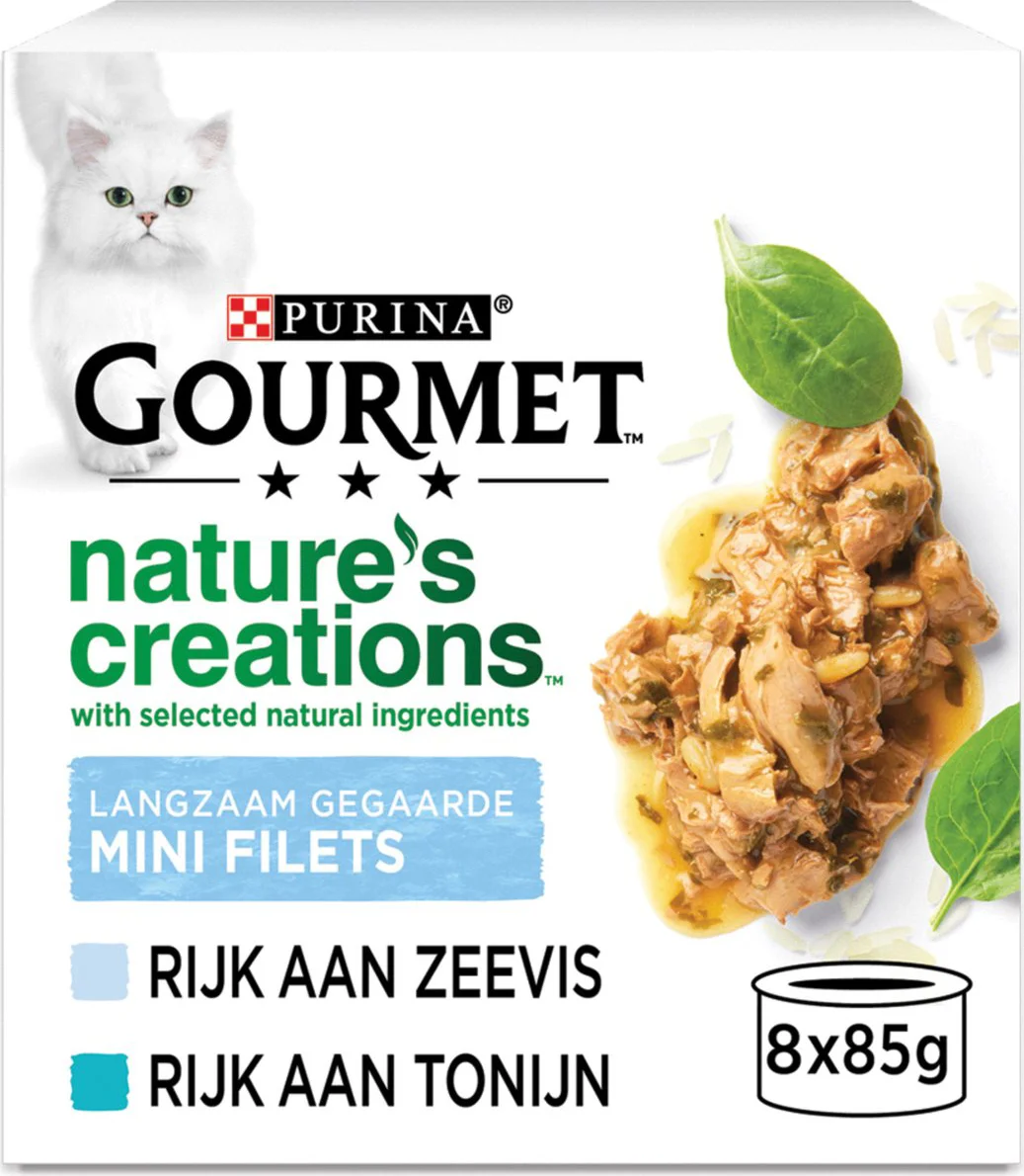 Gourmet Nature's Creations Kattenvoer Nat Zeevis 8 x 85 gr