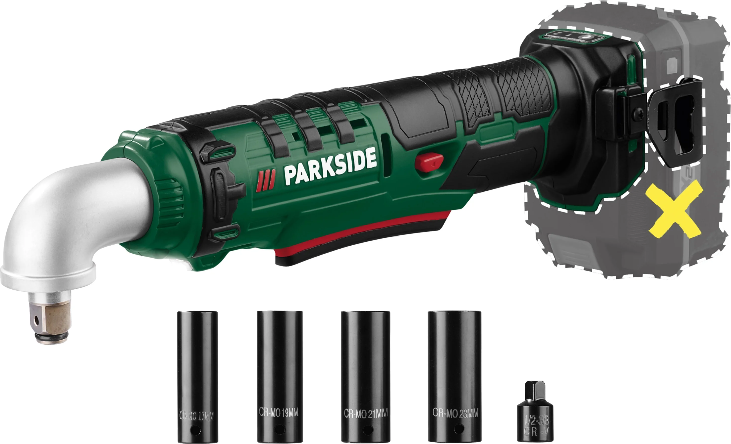 PARKSIDE Haakse accu-slagboormachine 20 V zonder accu en lader