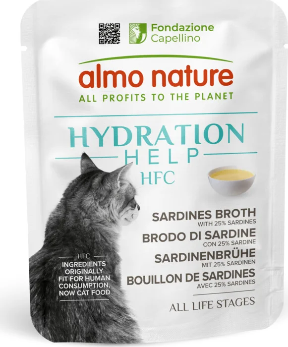 Almo Nature HFC Hydration Help Kattenvoer Sardinebouillon met Sardines 50 gr