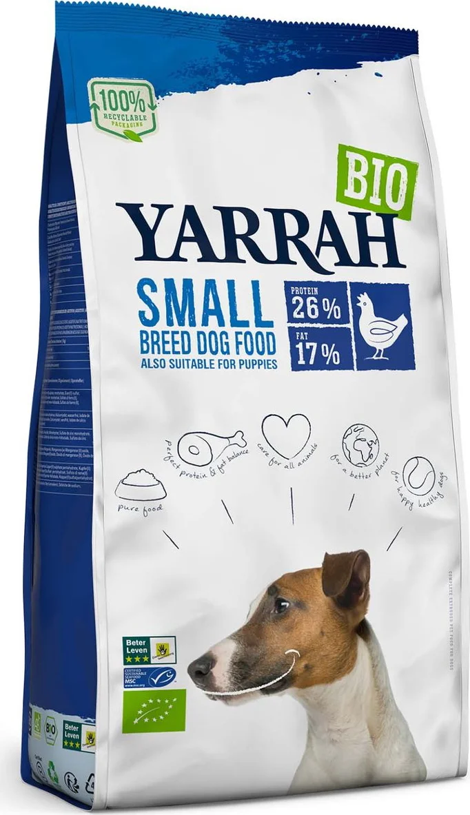 Yarrah Bio Hondenvoer Adult Small Breed Kip 2 kg
