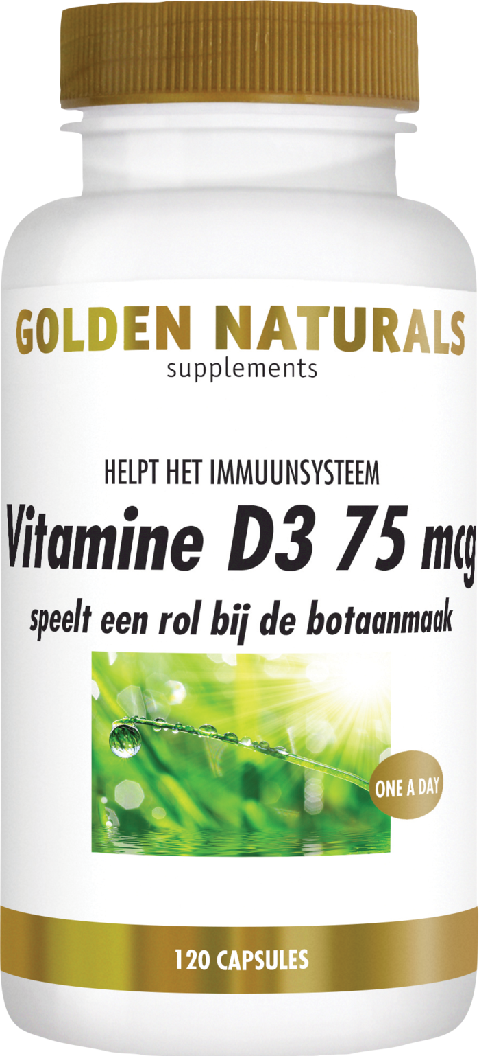 Golden Naturals Vitamine D3 75mcg 120 softgels