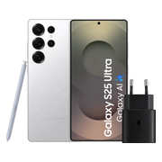 Samsung Galaxy S25 Ultra 256GB Wit 5G + Samsung Oplader 25 Watt Zwart