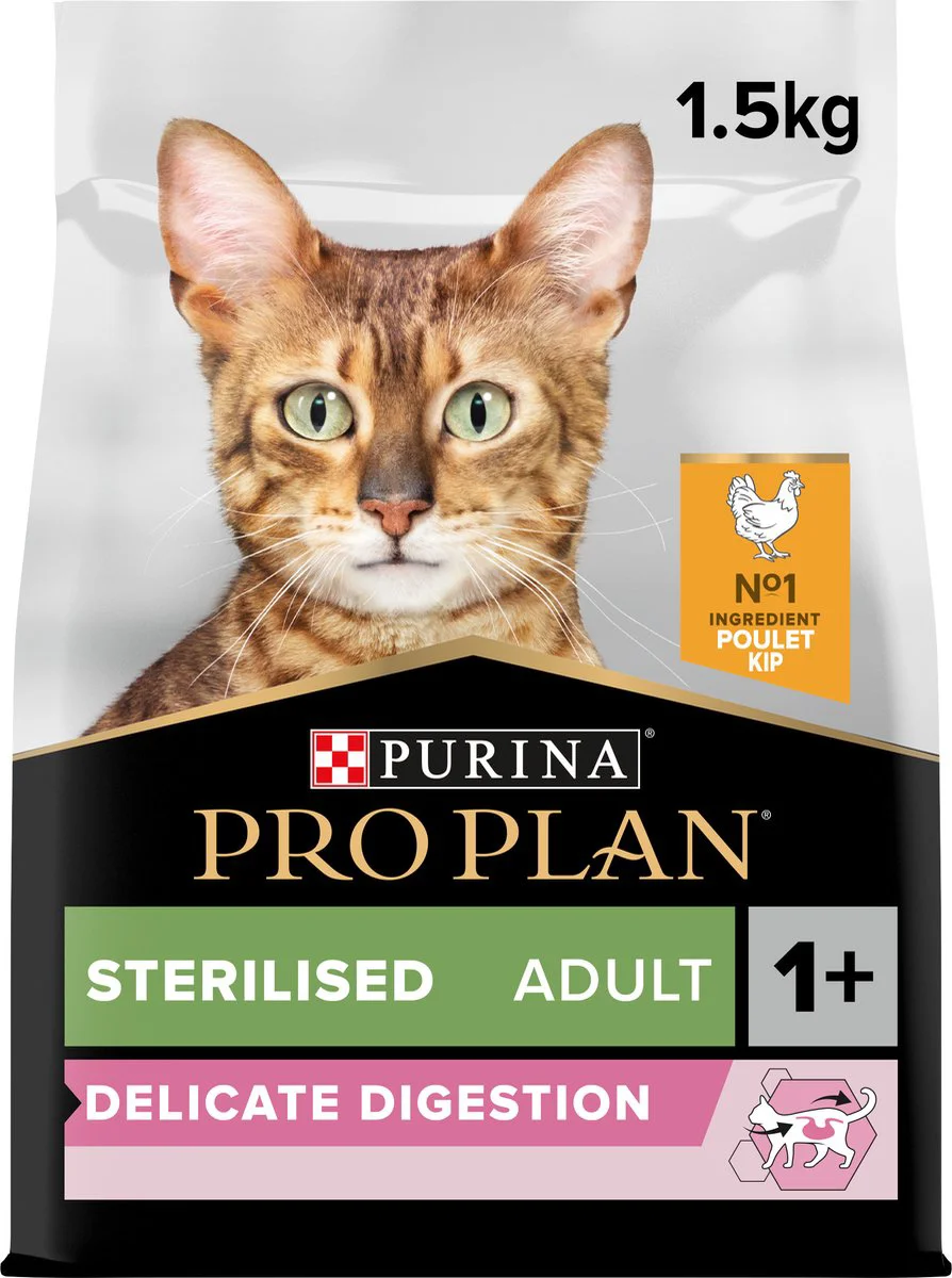 Pro Plan Kattenvoer Droog Adult Sterilised Delicate Digest Kip 1,5 kg